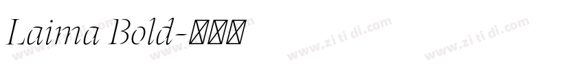 Laima Bold字体转换